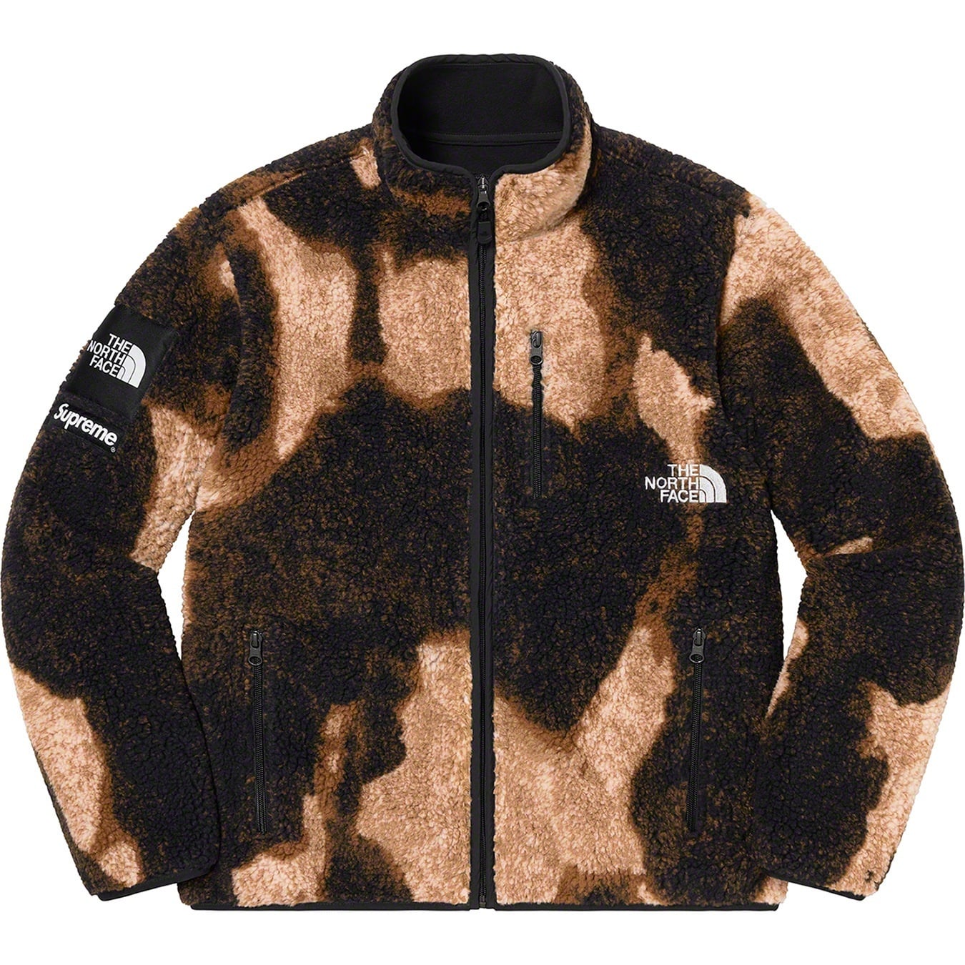Supreme®/The North Face® Bleached Denim Print Fleece Jacket view 12